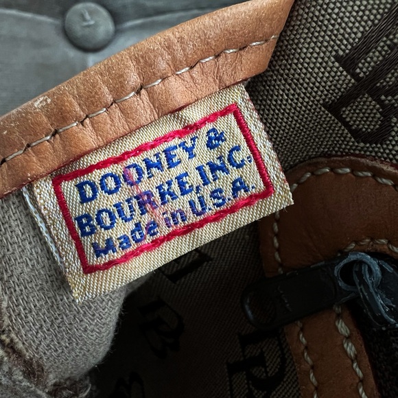 Dooney & Bourke monogram logo canvas and leather crossbody bag - Picture 12 of 15